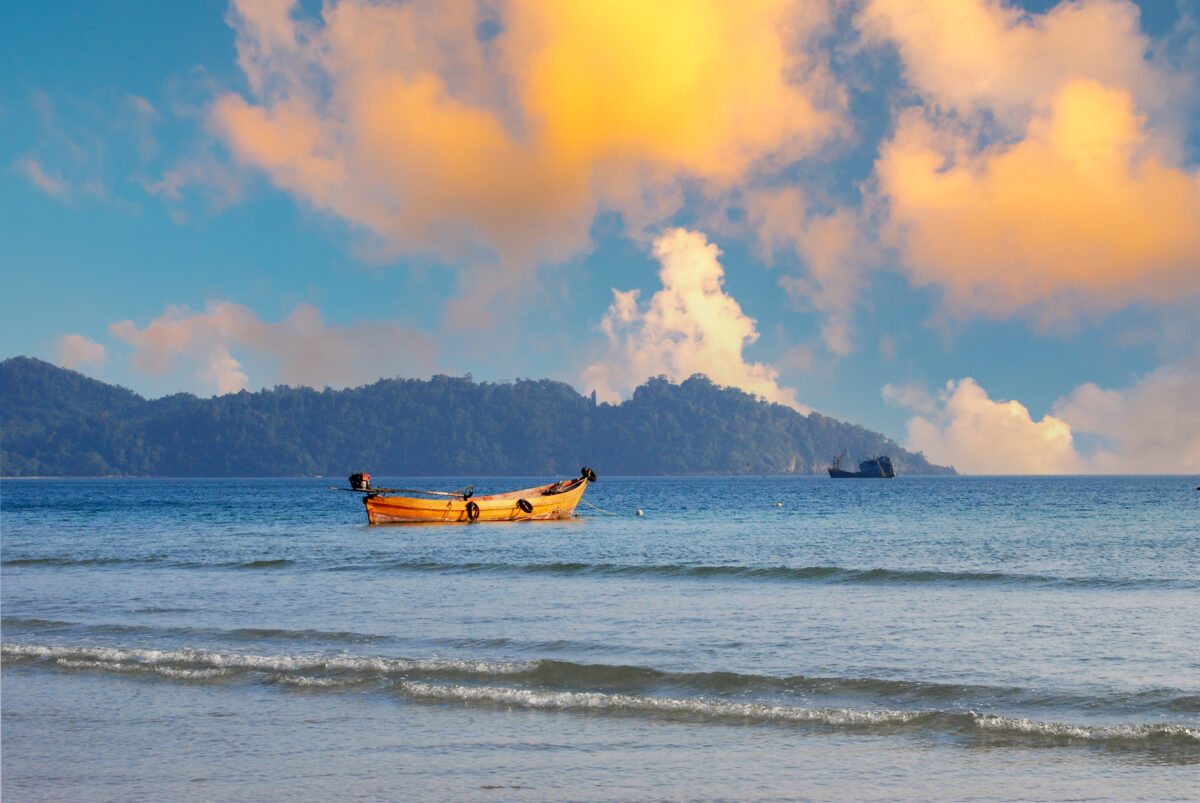 Panoramic view of Andaman Islands with tropical beaches, turquoise water, and coral reefs