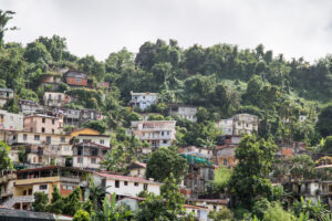 Aizawl city with hills and lush greenery