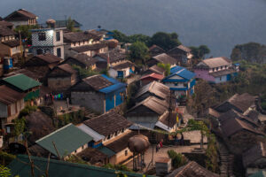 Mokokchung town surrounded by hills and tribal villages