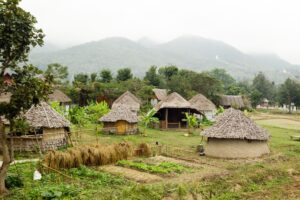 Ukhrul village in Manipur with hills and tribal settlements